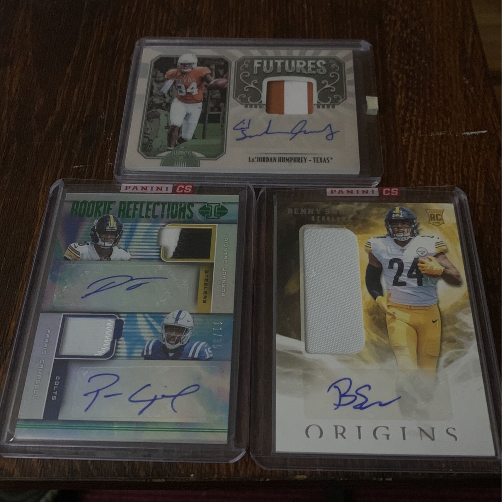 Autographed Panini Football Cards