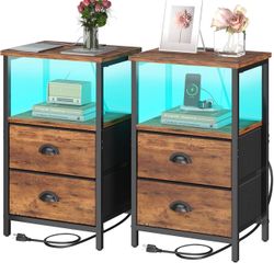 Bedside Tables Set of 2