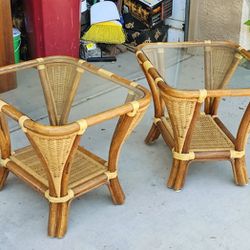 Rattan End Tables 