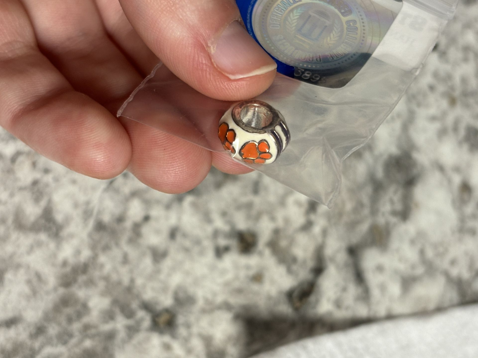 Clemson Paw Bracelet Charm