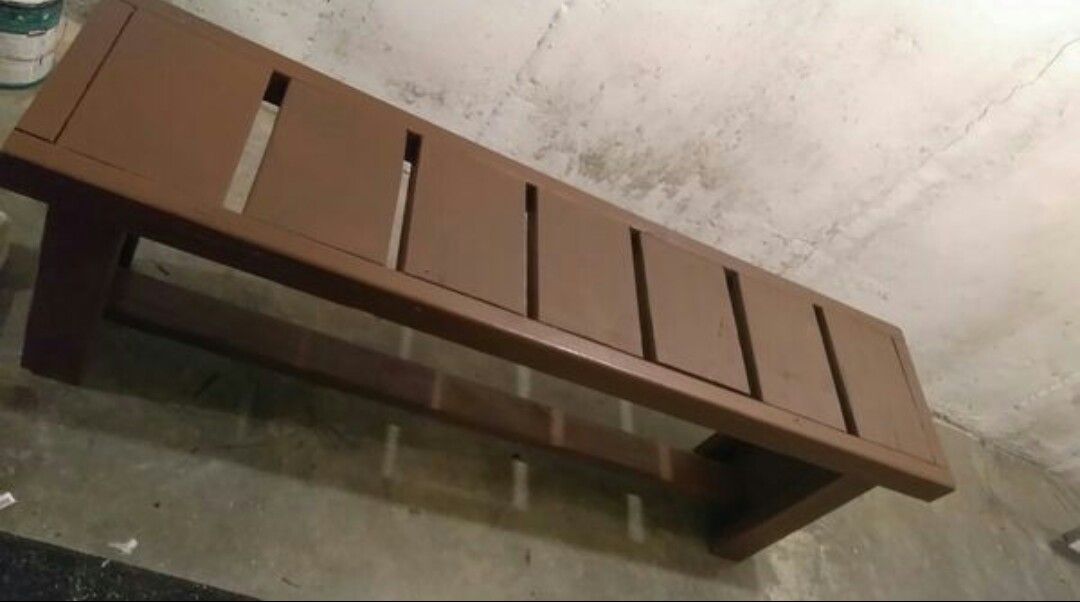 Homemade outdoor bench