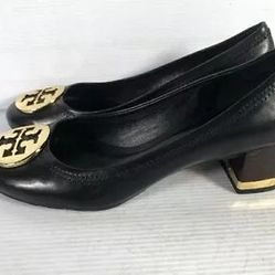 NEW Tory Burch Designer Black Mini Heel Pump Size 7.5