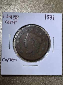 1831 US Large Cent Copper Coin