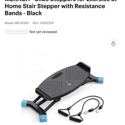 Merach side Stepper Home Stair Stepper With Resistance Bands 