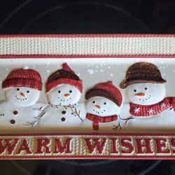 St. Nicholas Square 6x 14 WARM WISHES Tray/platter. 