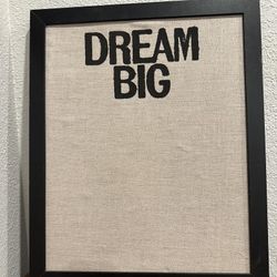 DREAM BIG Wall Art Framed Canvas