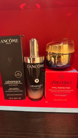 Lancôme and  Shiseido skin care
