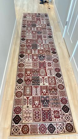 Turkish Runner Rug 2'7" x 10'10" - Vintage Hallway Runner - Red Beige
