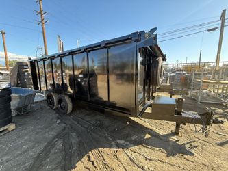 Super HEAVY DUTY 16X8X4 GOLIAT DUMP TRAILER 8"CHANEL SCISSOR HOIST 13 TON,18 PLY TIRES,8000 LBS AXLE,EVERYTHING HEAVY DUTY FOR ANY QUESTION TEXT ME PL