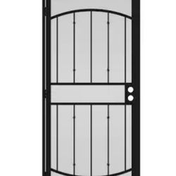 BLACK STEEL SURFACE SECURITY DOOR WITH SCREEN....36" x 80".....NEW.....$ 200