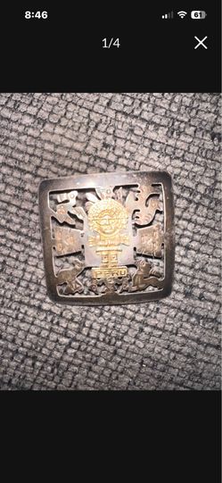 Vintage 18k and silver brooch and pendant