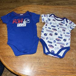 New York Giants 0-3 Months Onesie Set 