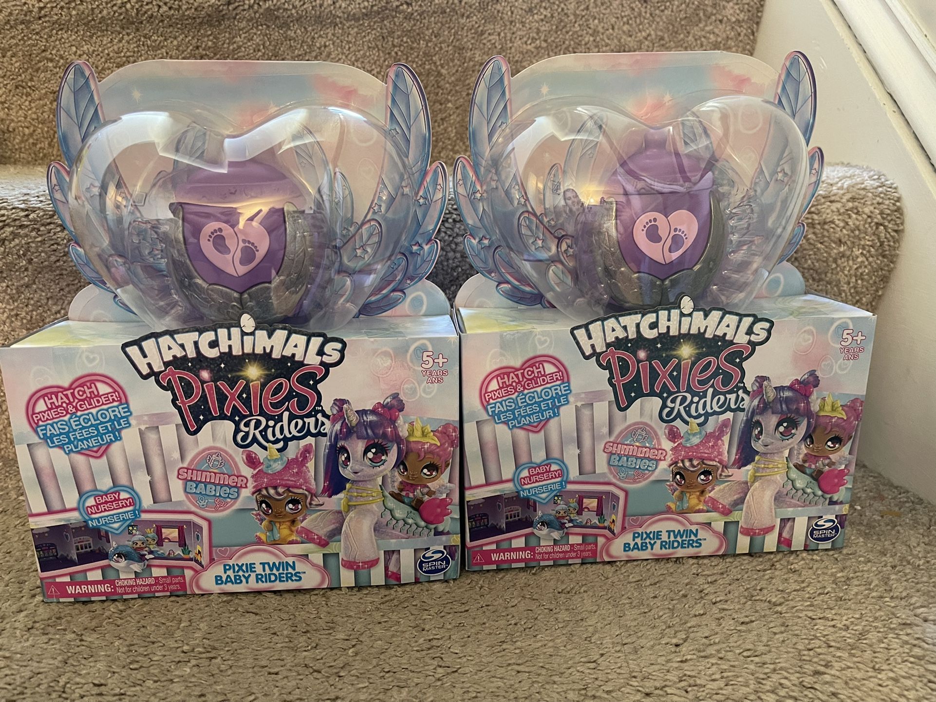 2 HATCHIMALS PIXIE RIDERS FIGURINE SET