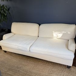 White Sofa And 2 Club Chairs For free 