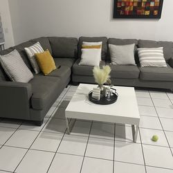 Gray sectional sofa 4 PCS