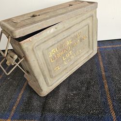 Original WW2 WWII 30 Cal M1 Ammo Box Crate Ammunition Can Flaming Bomb