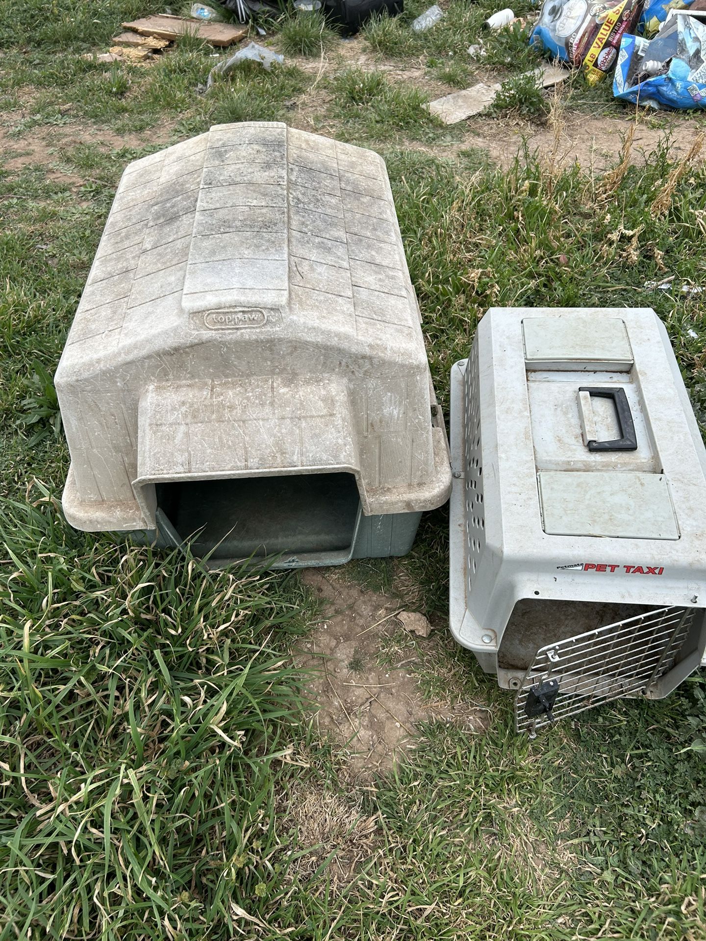 Small Dog House $25, Pet Taxi $15. Both Used, But Still In Good Condition