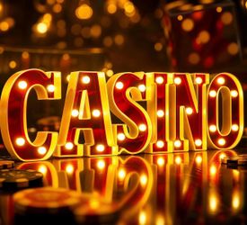 Casino decorations 6.5” tall letters