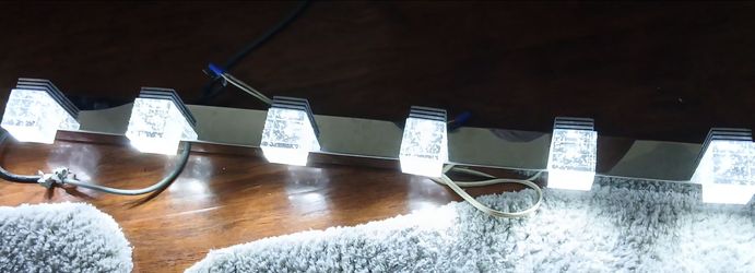 Bathroom LED Crystal Light Fixture Front Wall Mount