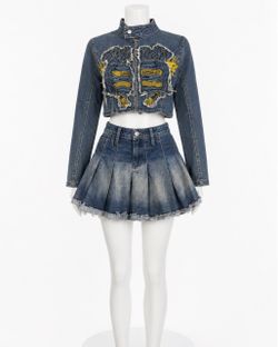 Denim two-piece
