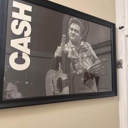 Johnny cash framed poster