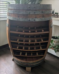 Half Barrel Wine Rack