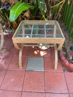 Glass coffee table with glass end tables and glass bar table