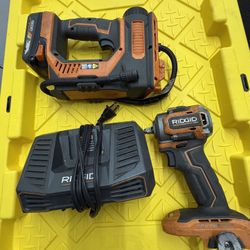 RIGID Cordless Tire Inflator Charger And Impact 