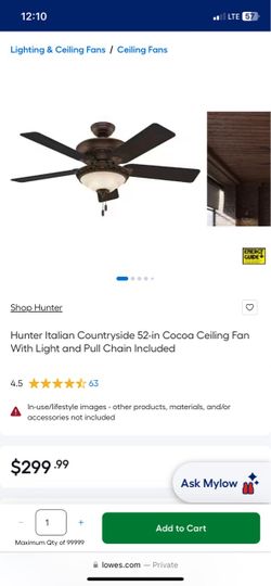 52 inch ceiling fan