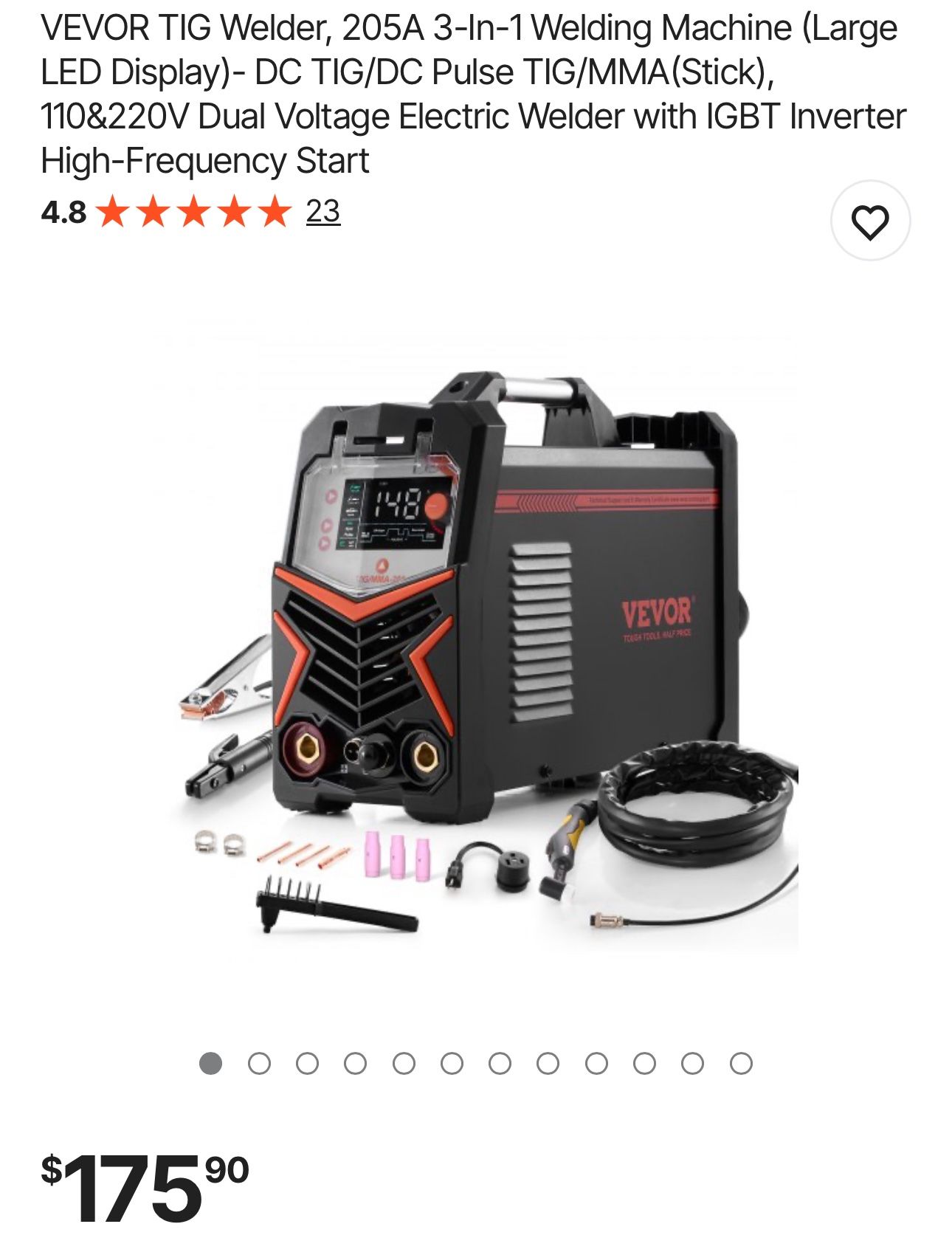 TIG Welder, 205A 3-In-1 Welding Machine 