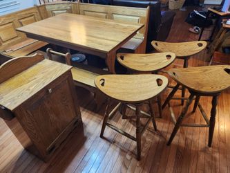 Amish wood kitchen set