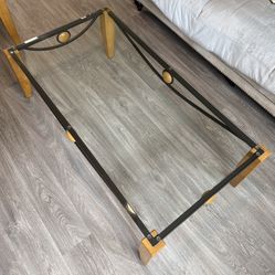 1 Coffee Table & 2 Side Tables (set) With Glass Top