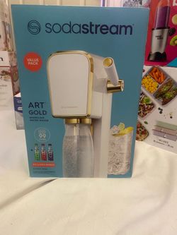 Brand New Sealed SodaStream Art Gold Sparkling Water Maker Value Pack - $85 Firm