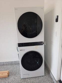LG ThinQ Stacked Washer Dryer Unit