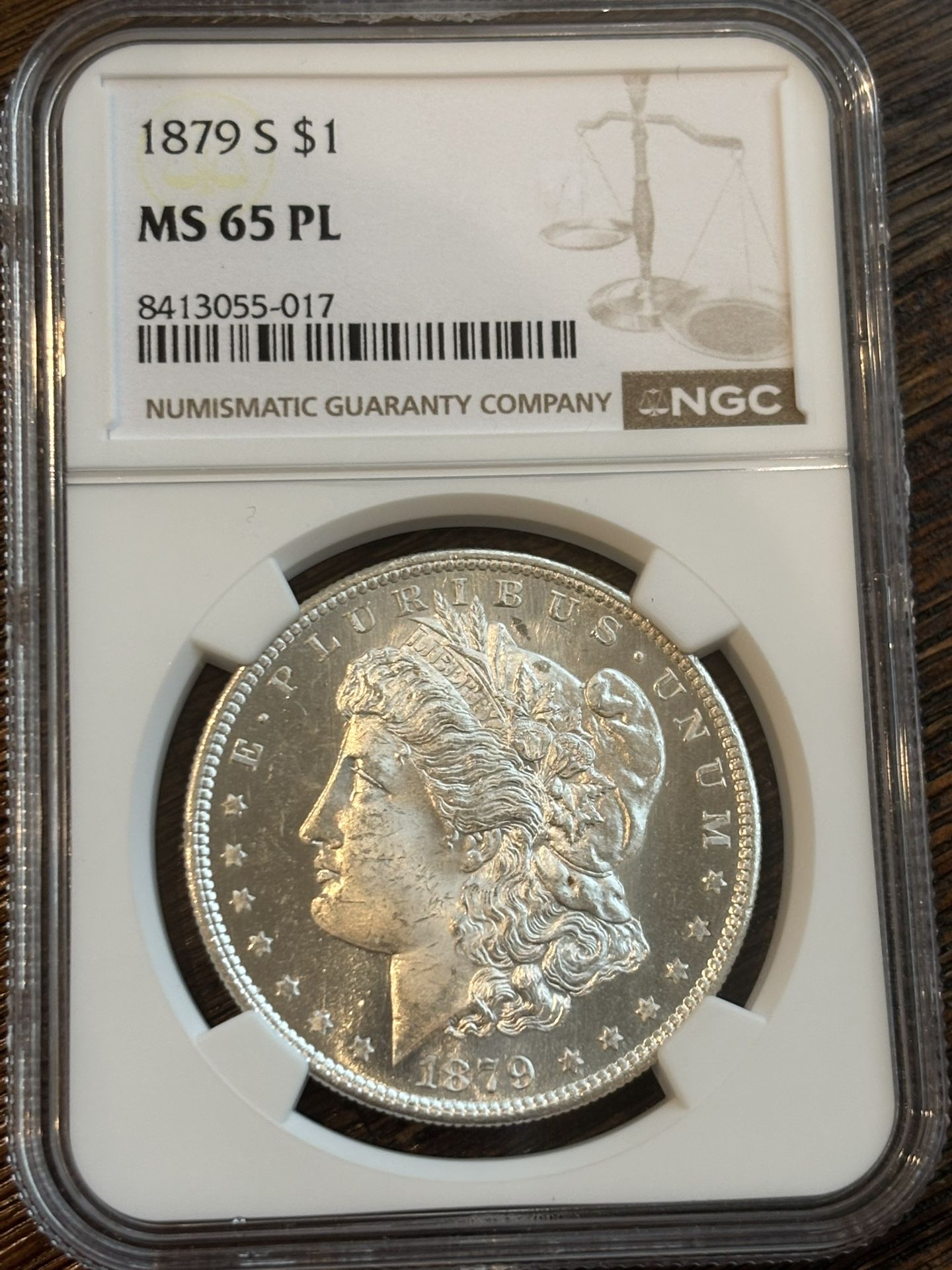 1879-S Morgan Silver Dollar – NGC MS65 PL (Prooflike)