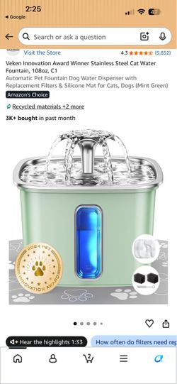 Pet drinking fountain
