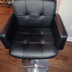 At Home Adjustable Faux Leather Bar Chair