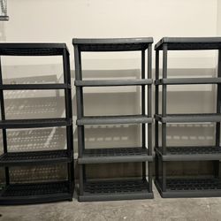 Set of Three Garage Storage Racks