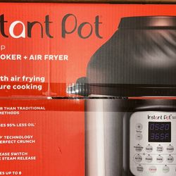 Instant Pot Duo Crisp 11-in-1 Air Fryer and Electric Pressure Cooker Combo with Multicooker Lids that Air Fries, Steams, Slow Cooks, Sautés, Dehydrate