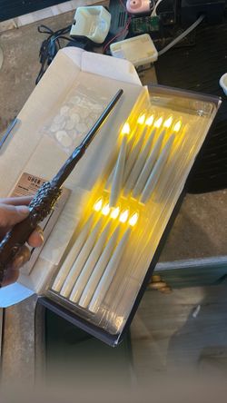 Magic Wand Remote Control Floating LED Candles Set