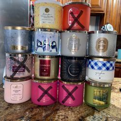 3 Wick Candles $20 Each Firm