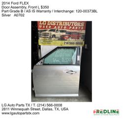 FORD FLEX LEFT FRONT DOOR 2009-2016