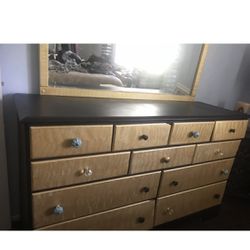Maple Dresser With Mirror 1950’s