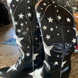 Black Leather Size 8 Boots Never Worn