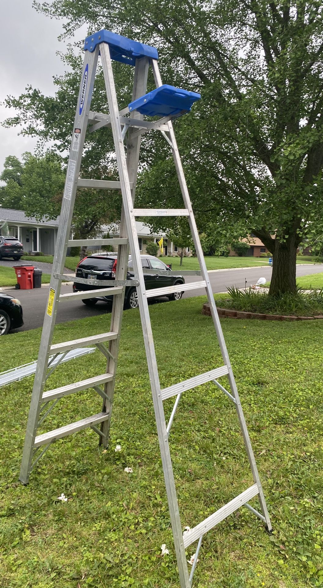 Werner 8-foot aluminum A-frame ladder