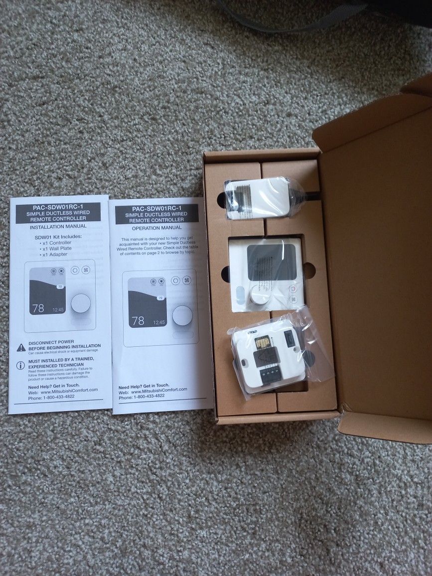 Mitsubishi Electric PAC-SDW01RC-1 Simple Ducted Wireless Controller