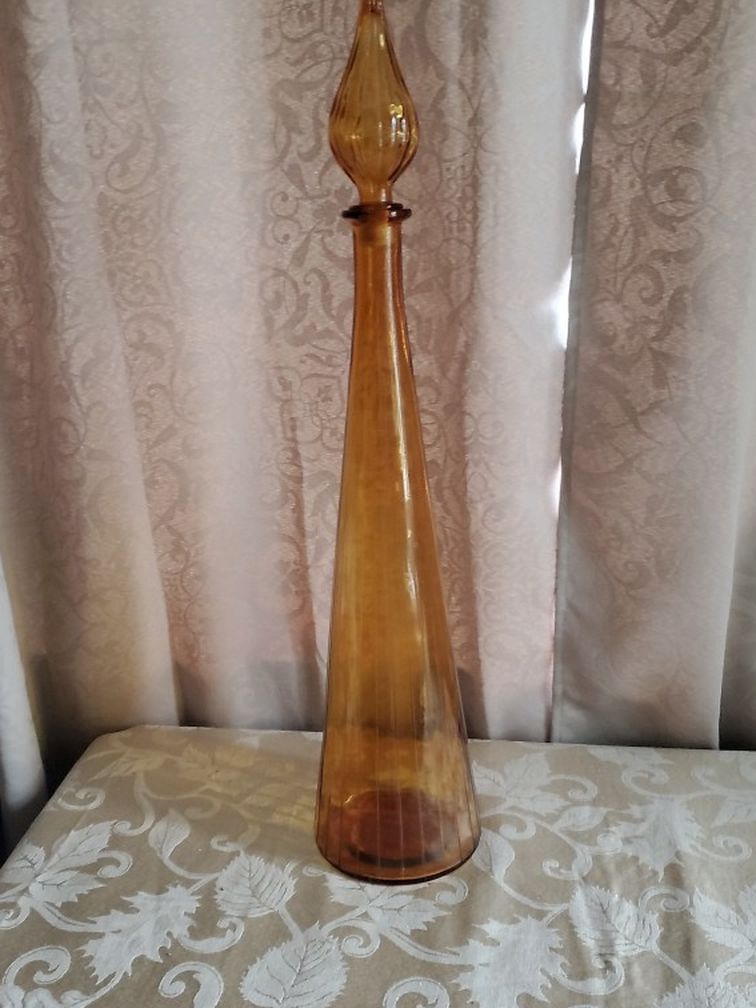 Tall Amber Bottle
