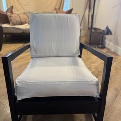 Wood Frame Cushion Rocking Chair 