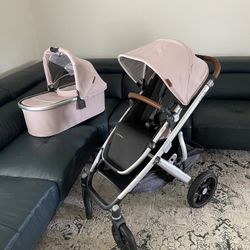 Uppababy Vista V2 Stroller with Bassinet Pink