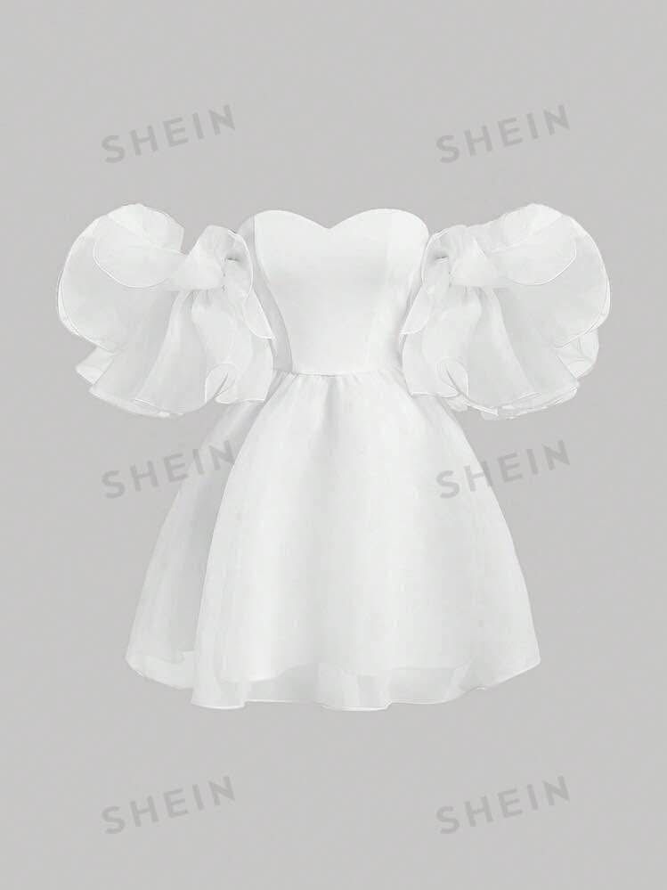 Large White Organza Dress